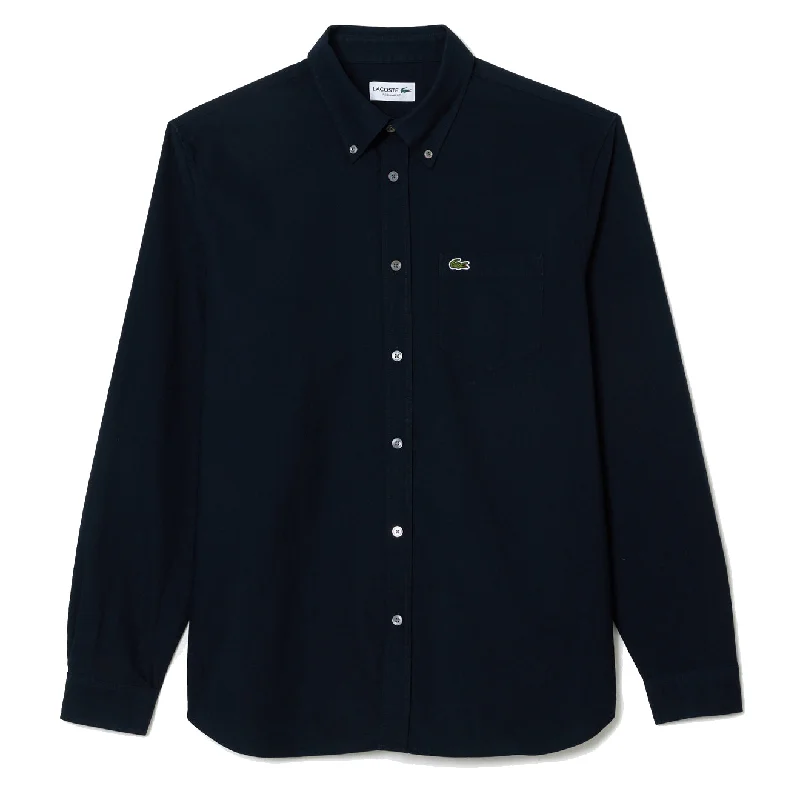 Lacoste Regular Fit Oxford Shirt Navy Blue