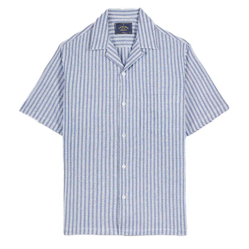 Portuguese Flannel Shirt Jacquard Chambray