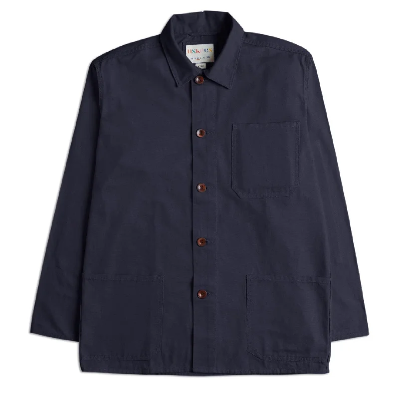 Uskees 3001 Buttoned Overshirt Midnight Blue