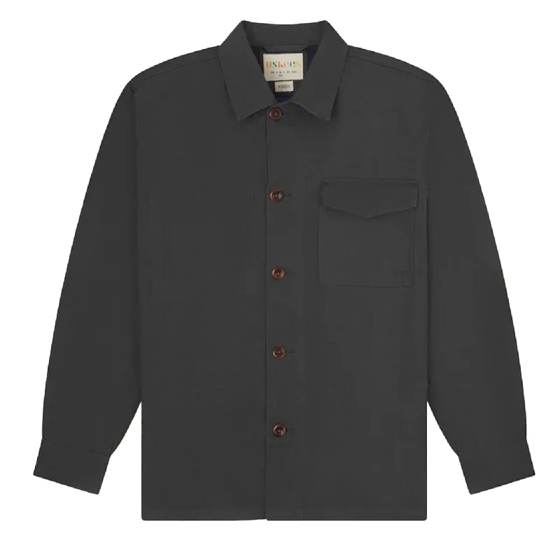 USKEES 3003 Buttoned Workshirt Charcoal