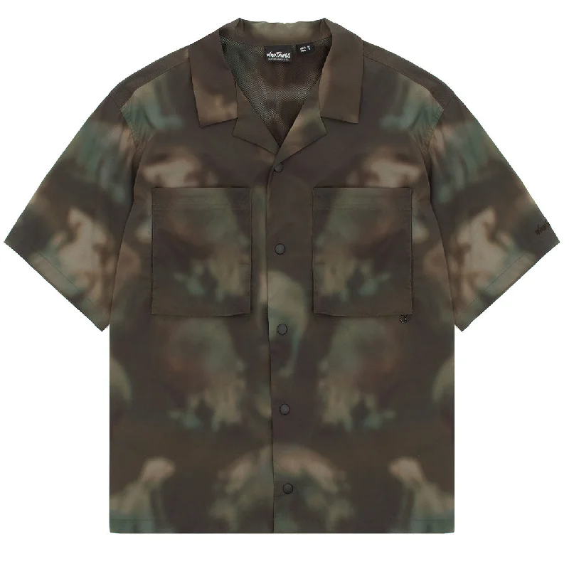 Wild Things S/S Camp Shirt Nature Mosaic Olive