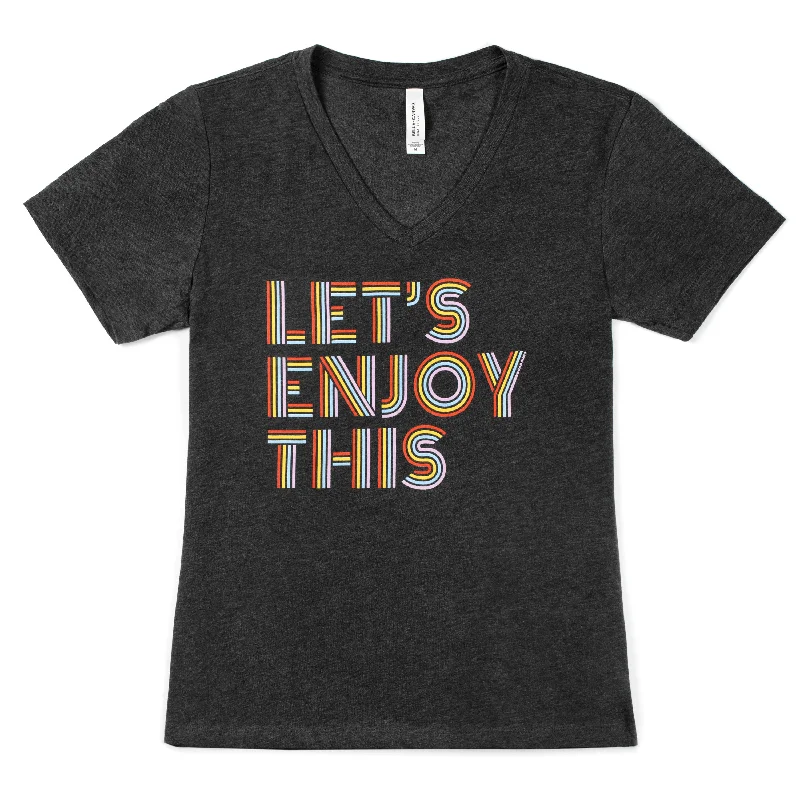 Let's Enjoy This V-Neck Tee - Echo