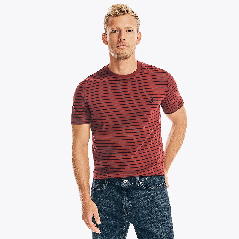 Nautica Mens Striped Crewneck T-Shirt